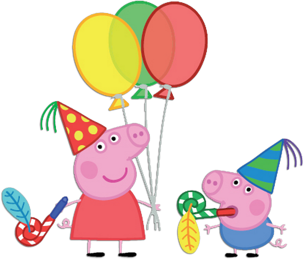 Balloon Clipart Peppa Pig - Peppa Pig Party (700x557)