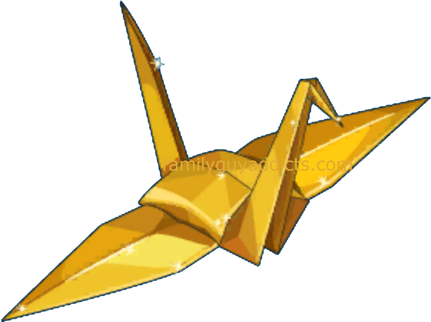 Giant Golden Paper Crane - Missile (910x685)