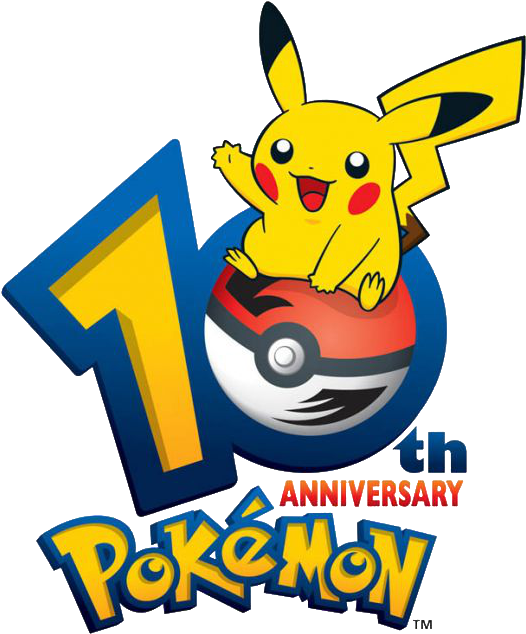Pokémon 10th Anniversary - Pokemon 10th Anniversary Logo (554x661)