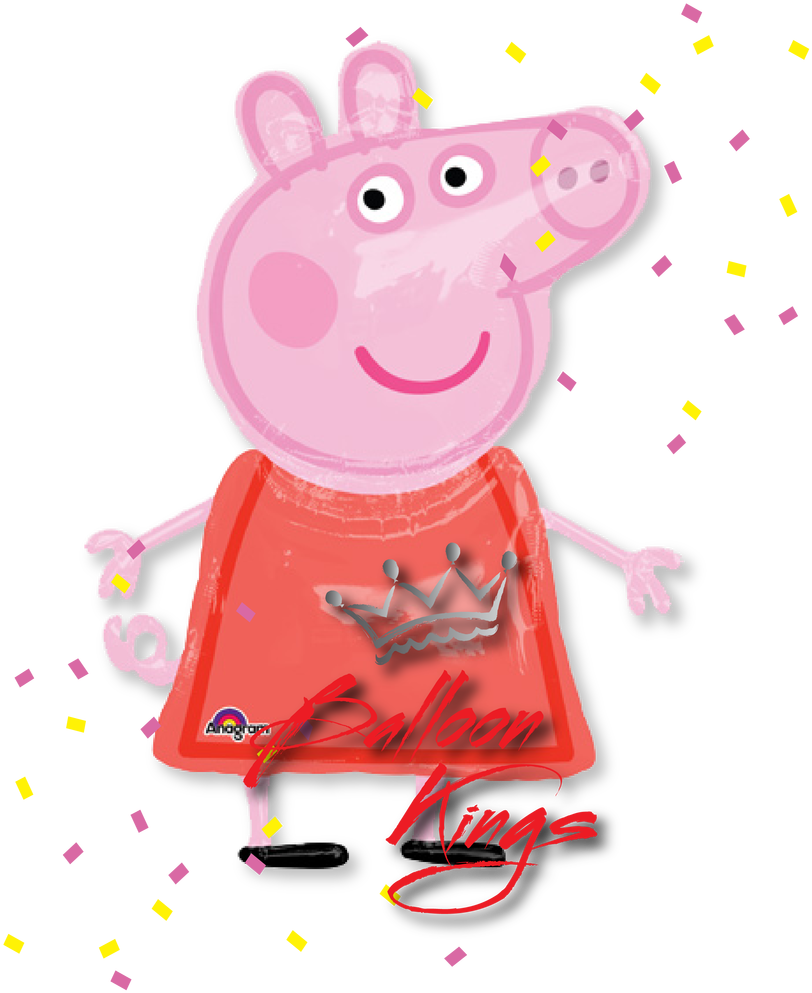 Peppa Pig Airwalker - Loonballon 48 Inch Peppa Pig Airwalker Balloon, Giant (1280x1280)