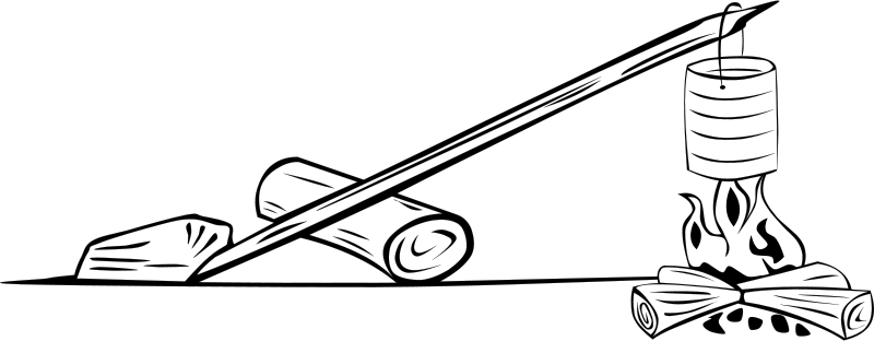 Free Campfires And Cooking Cranes - Mewarnai Gambar Api Unggun (800x312)