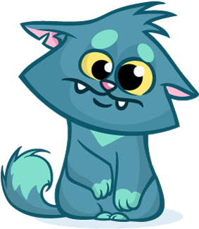 Cartoon Cat Sticker Vol 02 Messages Sticker-11 - Fat Blue Cat Cartoon Vectors Shutterstock (360x360)