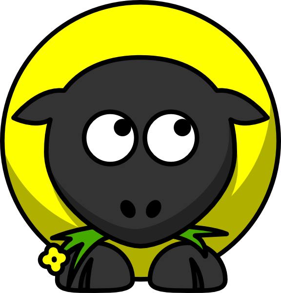 Cute Sheep Lamb Vector - Cartoon Sheep Png (576x600)