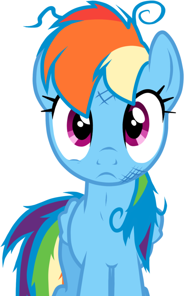 Rainbow Dash Blank Expression By Mielzsimmons - Cartoon (718x1113)