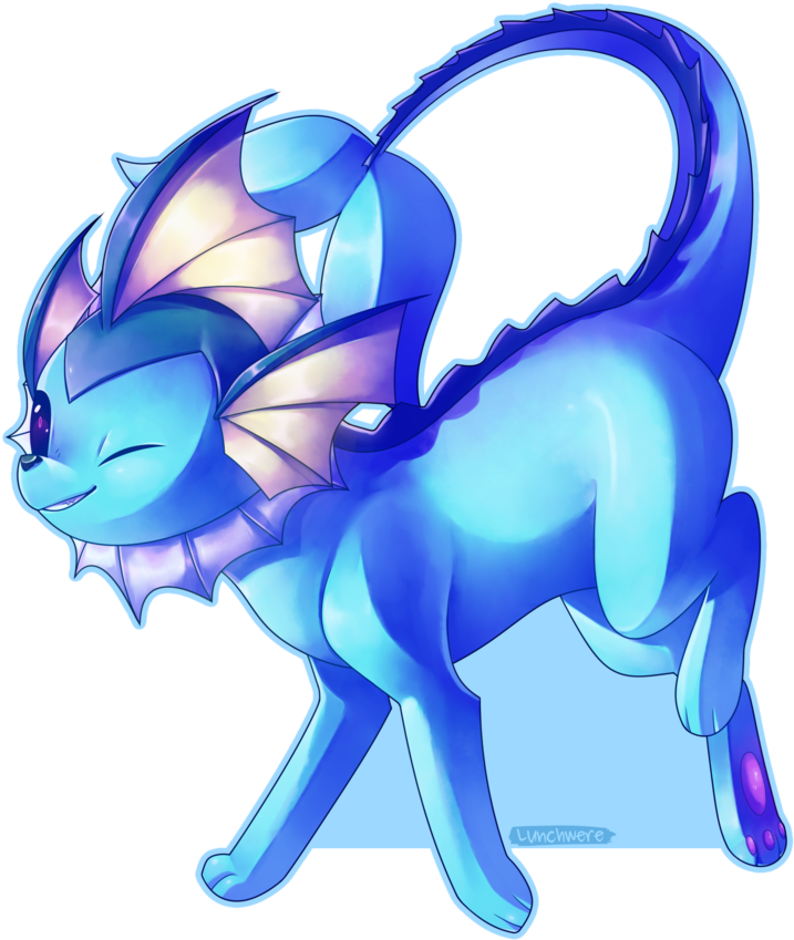 Vaporeon By Lunchwere - Digital Art (800x1000)