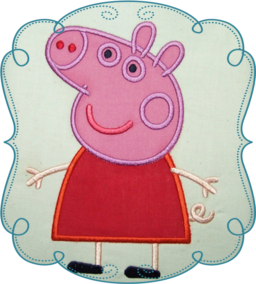 Peppa Pig - Appliqué (1000x1000)
