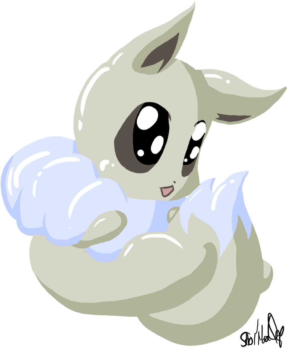 Chibi Shiny Eevee By Riodigennaio Chibi Shiny Eevee - Shiny Eevee And Normal Eevee (1024x1216)