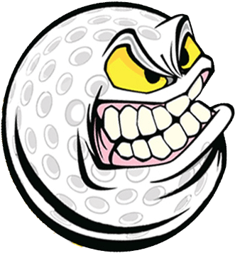 The Golf Ball Buster - Soccer Ball With A Face (374x374)