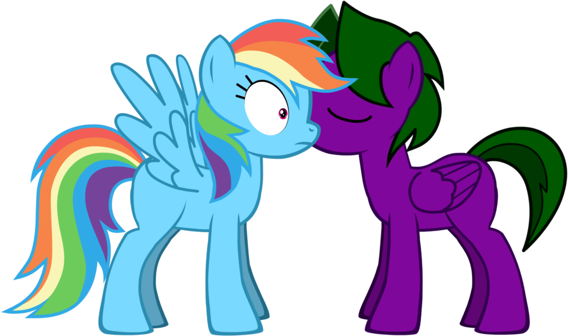 Lightning Rocker Kisses Rainbow Dash By Lr Studios - Comics (1159x690)