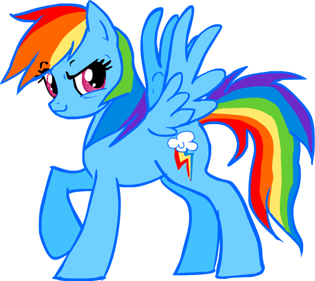 Ella Tiene Una Tortuga De Mascota Llamado Tanque Que - Mlp Fim Rainbow Dash (635x566)