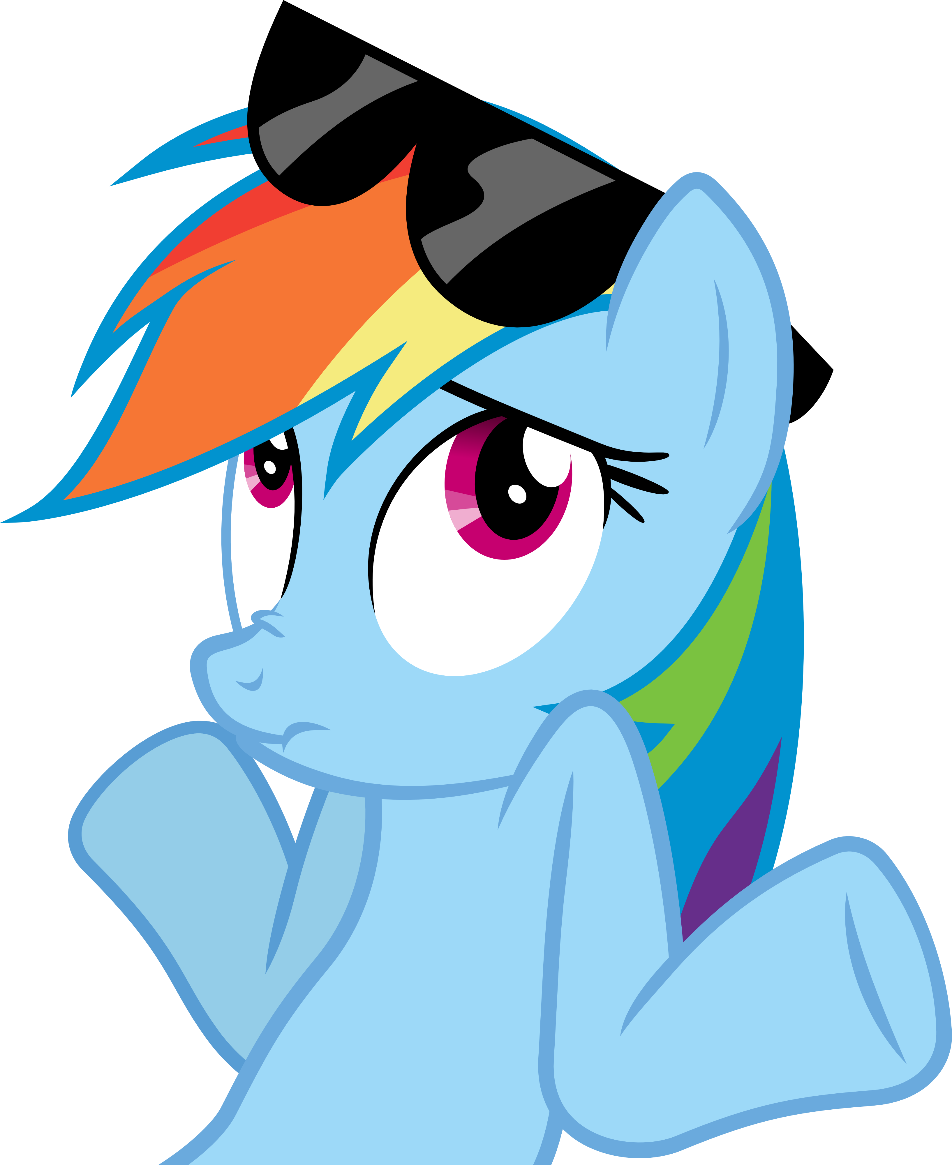 Rainbow Dash Shrug Vector By Thorinair-d - Rainbow Dash I Don T Know (3268x4000)