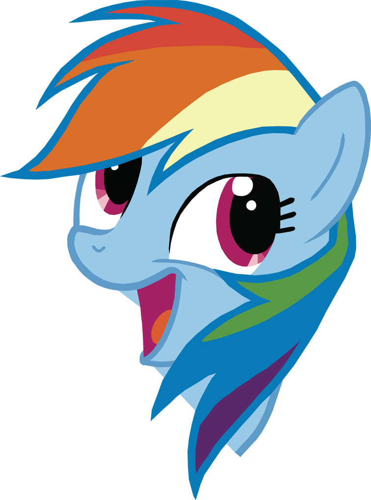 Free Awesome Face Rainbow Wallpaper - My Little Pony Rainbow Dash Face (756x1020)
