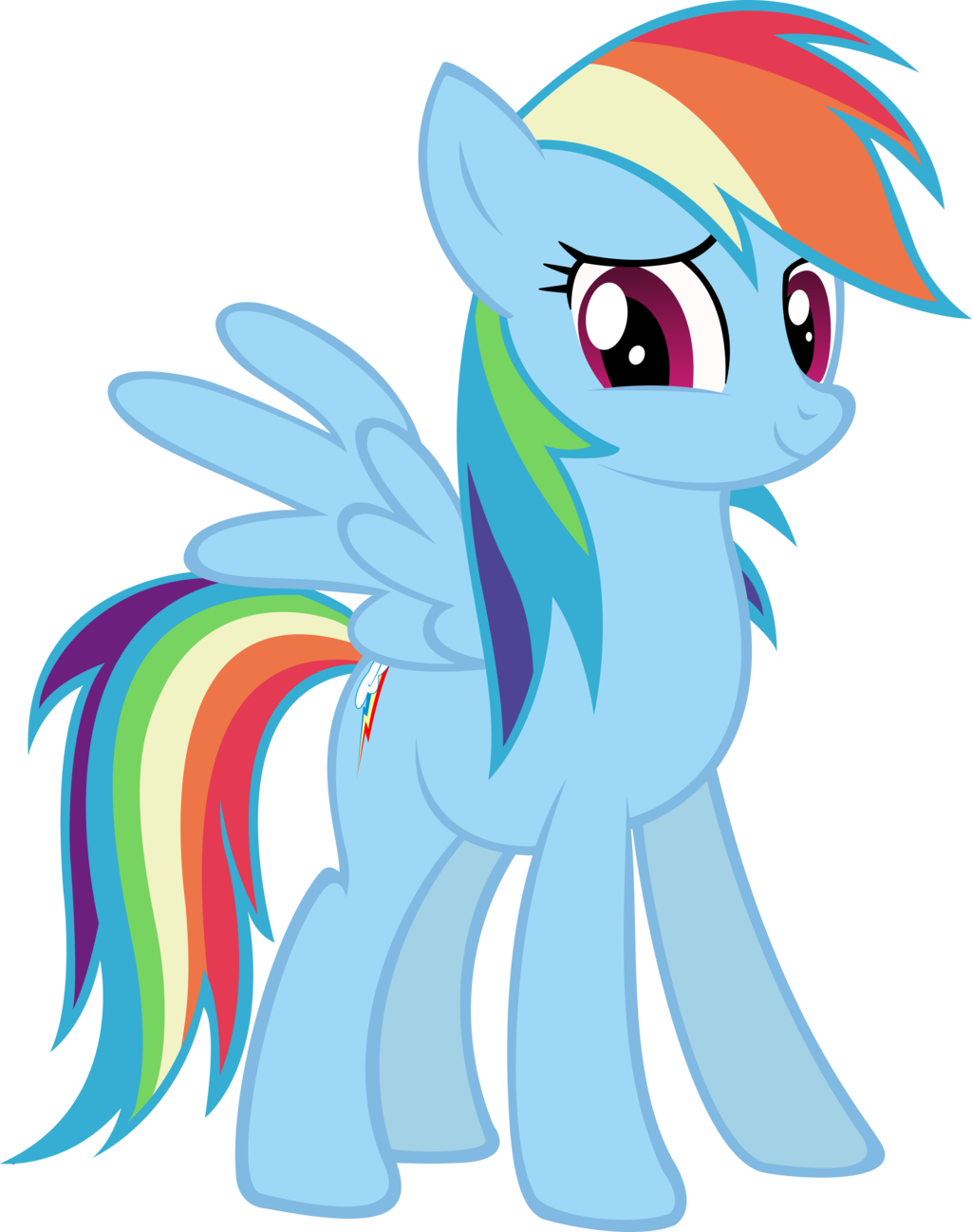 Rainbow Dash By Datbrass - Mlp Rainbow Dash Happy (1024x1298)