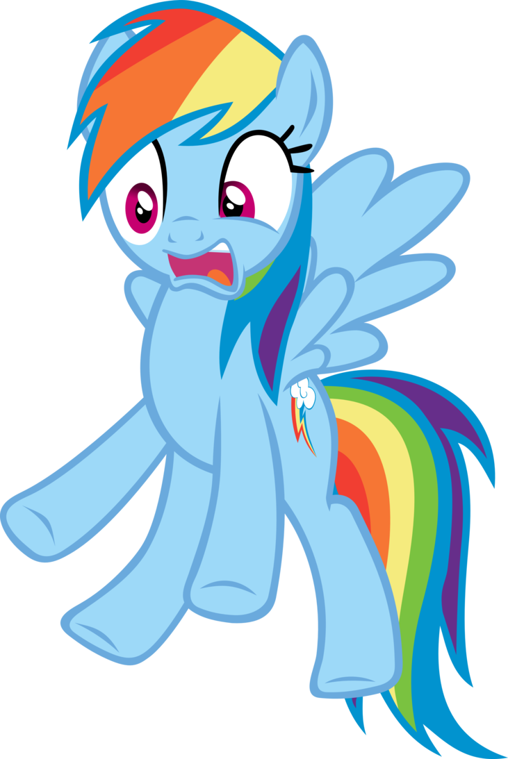Rainbow Dash By Freak0uo - Mlp Scared Rainbow Dash (731x1093)