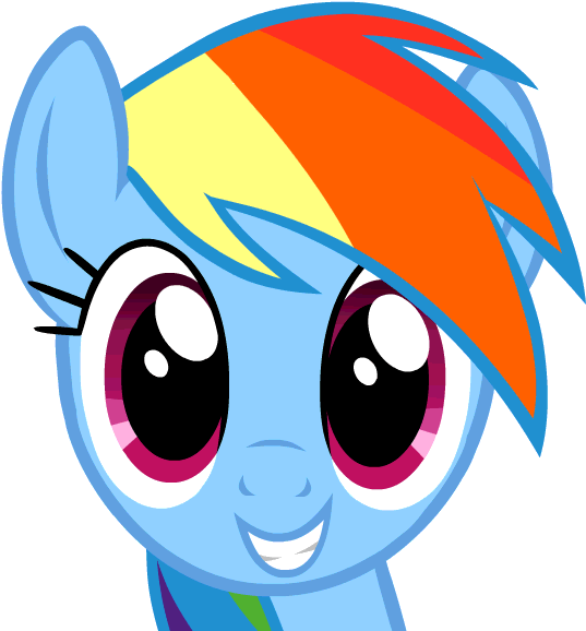 Derpy Meme Face Download - Mlp Rainbow Dash Head (600x600)