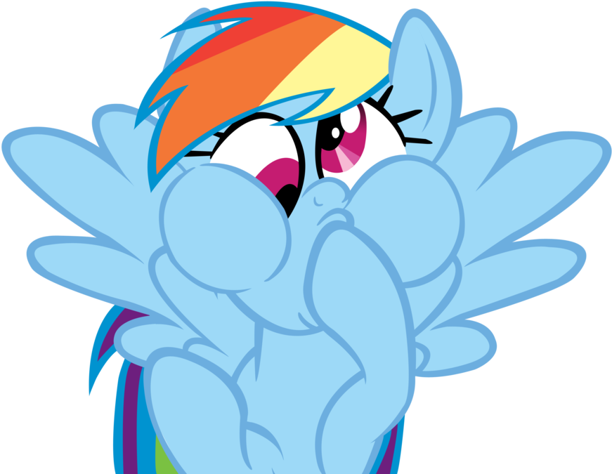 Rainbow Derp Vector By Mylittleluckywish - Rainbow Dash Funny Face (900x684)