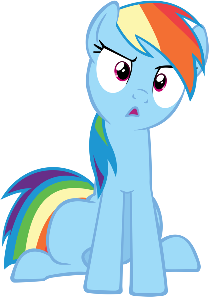 Confused Rainbow Dash Vector By Tunnix On Deviantart - Rainbow Dash Huh (724x1103)
