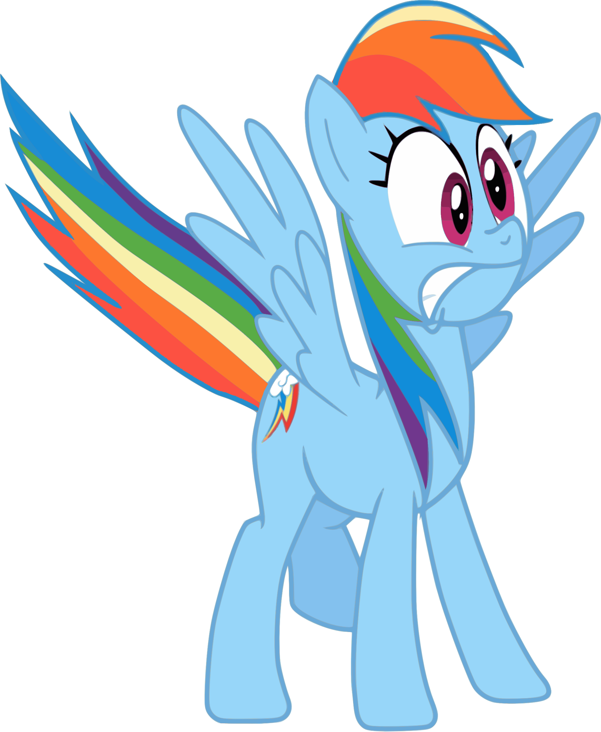 Scared Rainbow Dash - My Little Pony Rainbow Dash Scared (1961x2388)