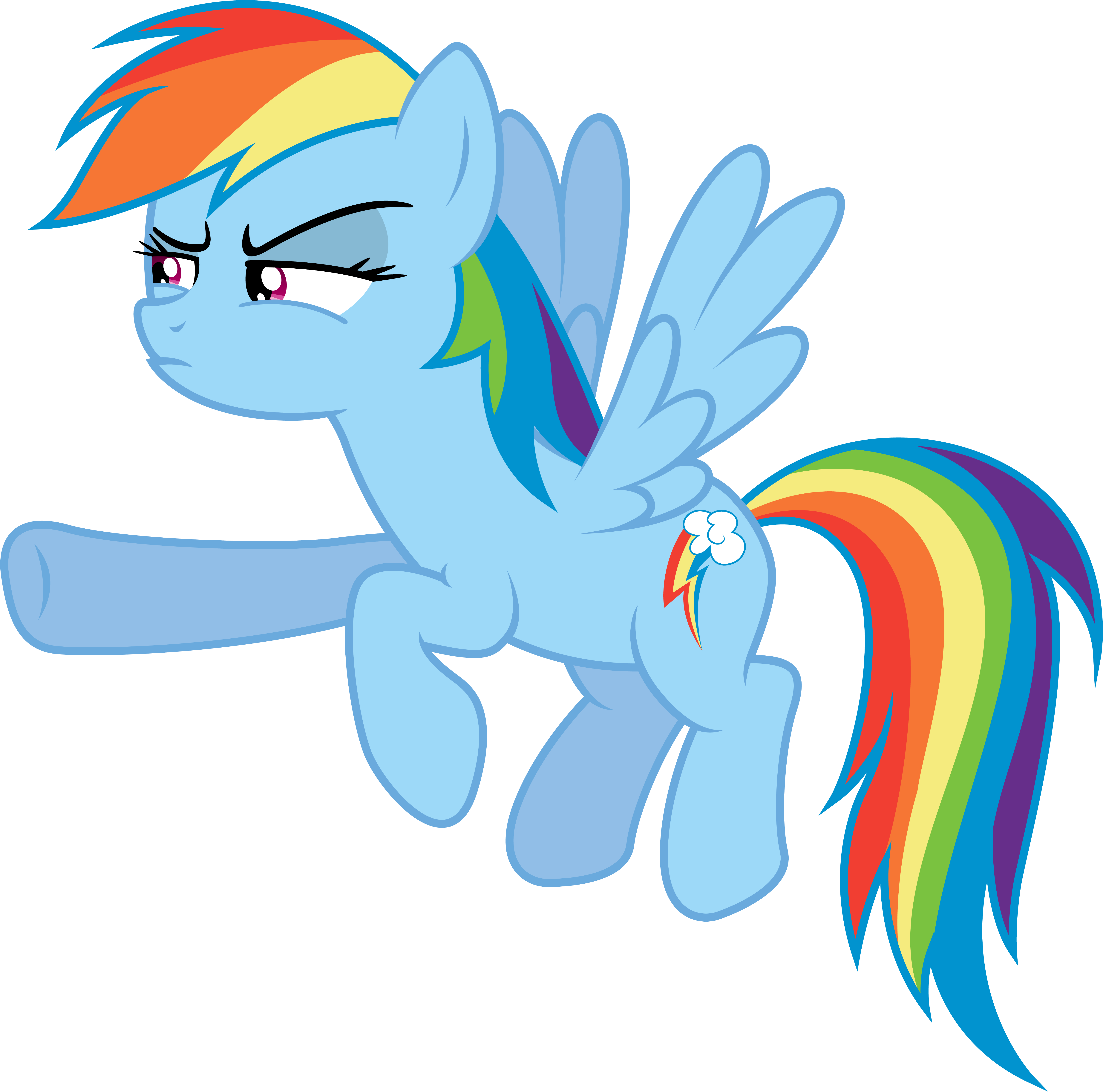Suspicious Rainbow Dash By Rainbow Dash Scared By - Vectorbase (6000x5941)
