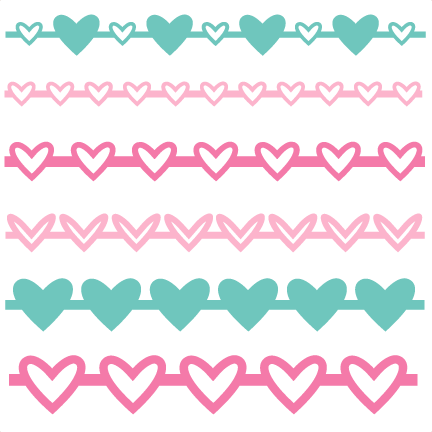 Heart Borders Set Svg Scrapbook Cut File Cute Clipart - Scalable Vector Graphics (432x432)