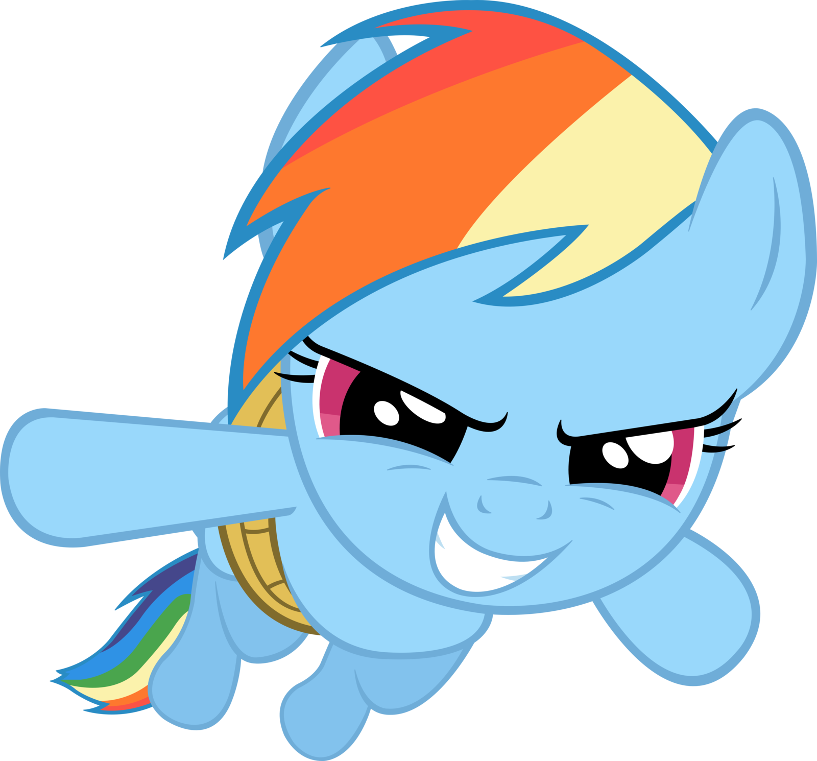 Top Images For Rainbow Dash Face Art On Picsunday - Rainbow Rocket (1600x1490)