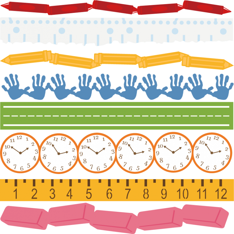 Cute School Border Clipart - Clip Art (799x800)