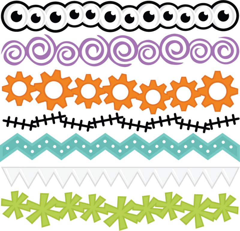 Monster Borders Svg Files For Scrapbooking Svg Borders - Cute Border Designs For Scrapbook (800x772)