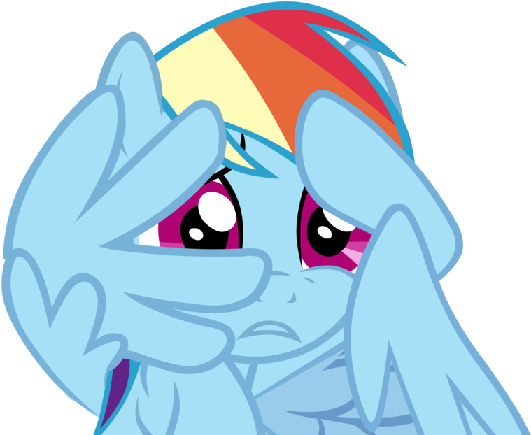 Rainbow Dash Scared By Aborrozakale - Digital Art (1024x728)