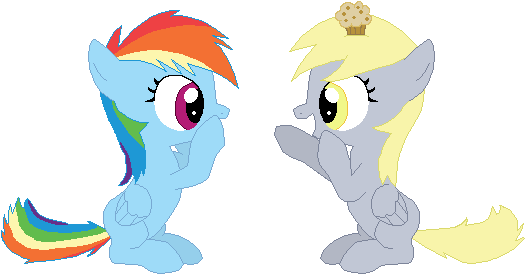 Rainbow Dash And Derpy Hooves Bffs By To - Derpy Hooves And Rainbow Dash (535x300)