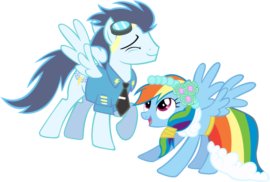 Free My Little Pony Rainbow Dash And Soarin In Love - Rainbow Dash (900x619)