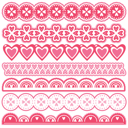 Valentine Borders Scrapbook Cuts Svg Cutting Files - Scrapbooking (432x432)