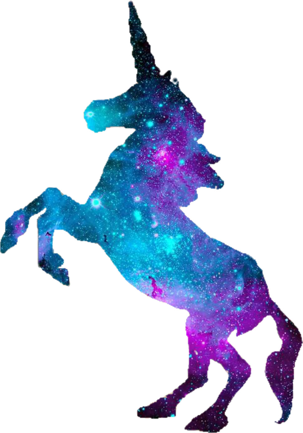 Unicorn Silhouette Pegasus Clip Art - New! Galaxy Mouse Pad Computer Laptop Gaming Desk Soft (985x1454)