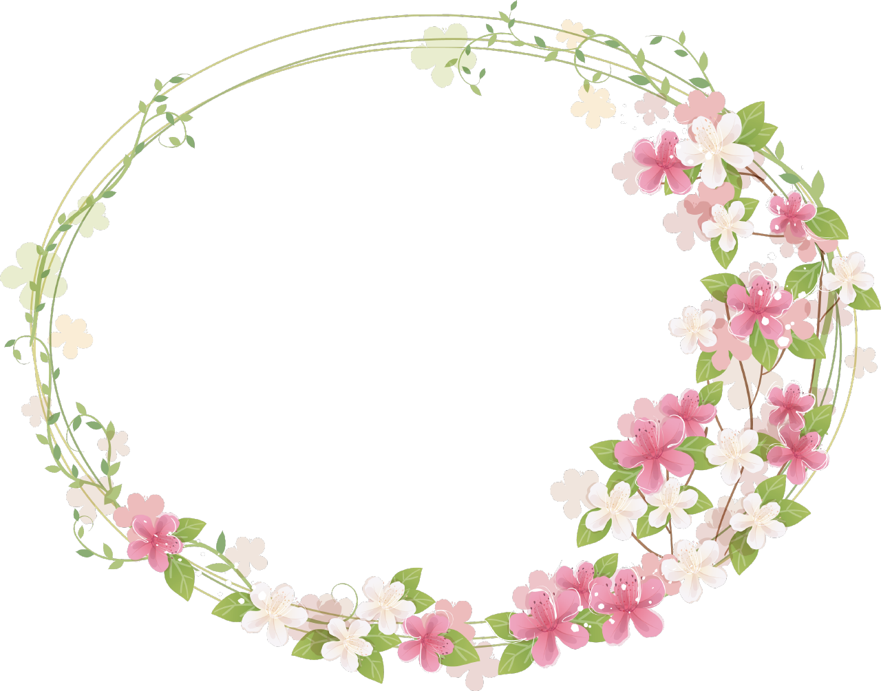 Cute Baby Girl Borders And Frames 727398 - Floral Frame Png Transparent (1280x1004)