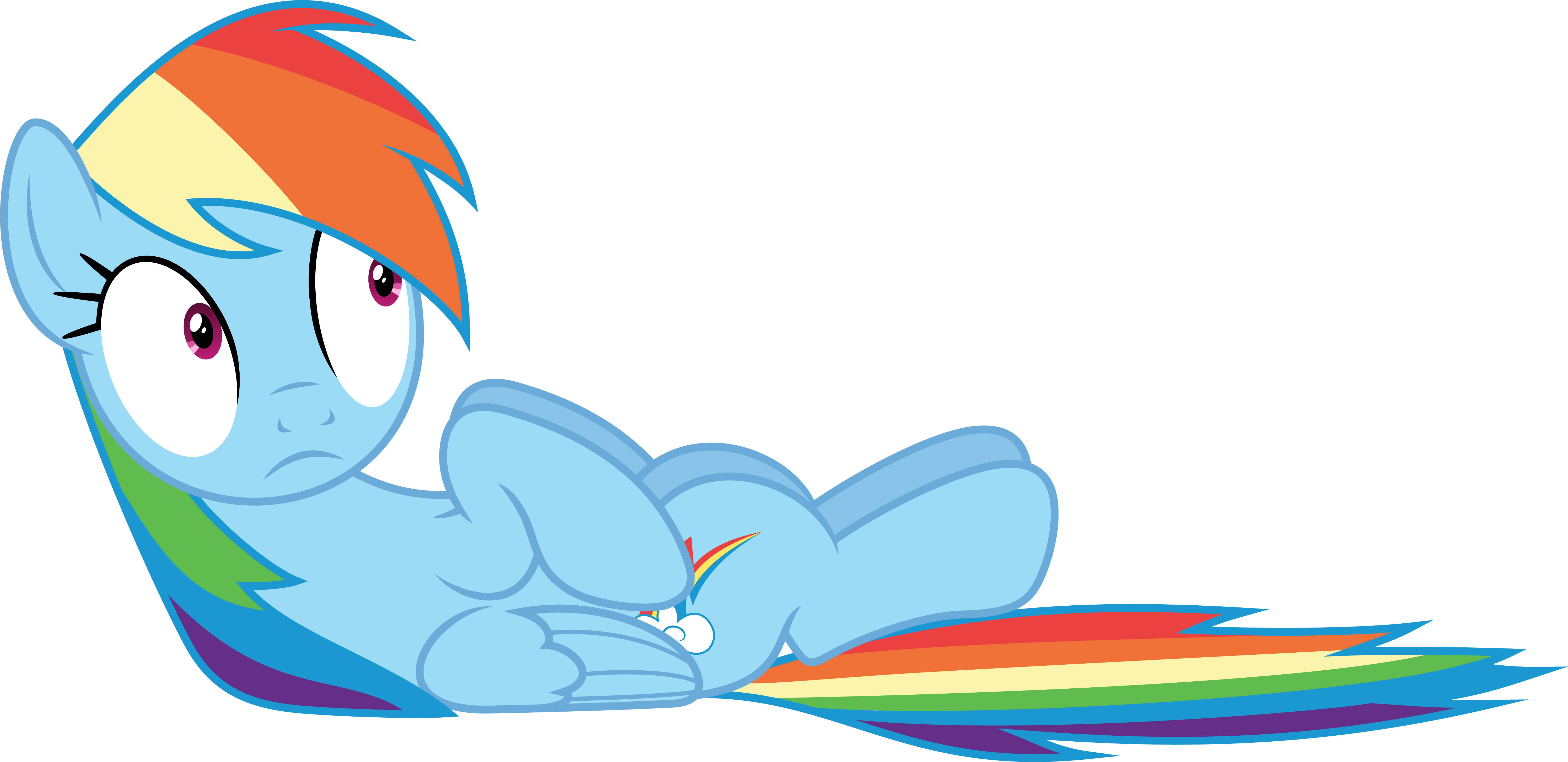 Rainbow Dash - Mlp Rainbow Dash Scared (6001x2919)