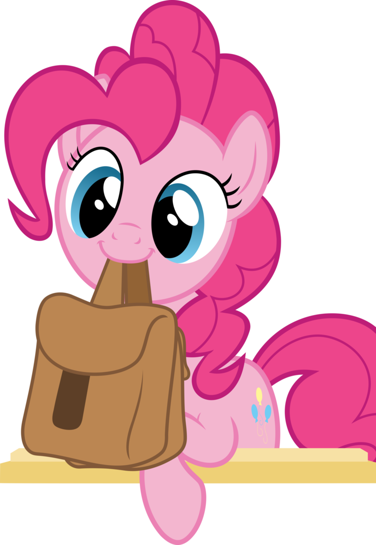 Cute Pinkie Holds Bags - My Little Pony: Friendship Is Magic (742x1077)