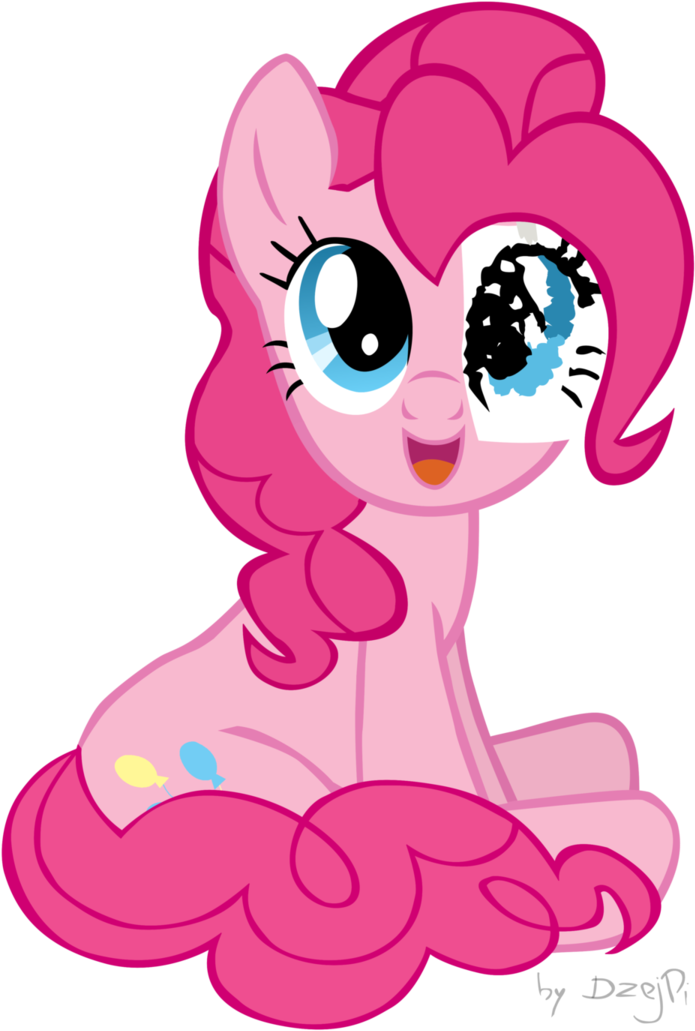 Pinkie Pie With Paper Eye By Dzejpi - Cartoon (768x1041)