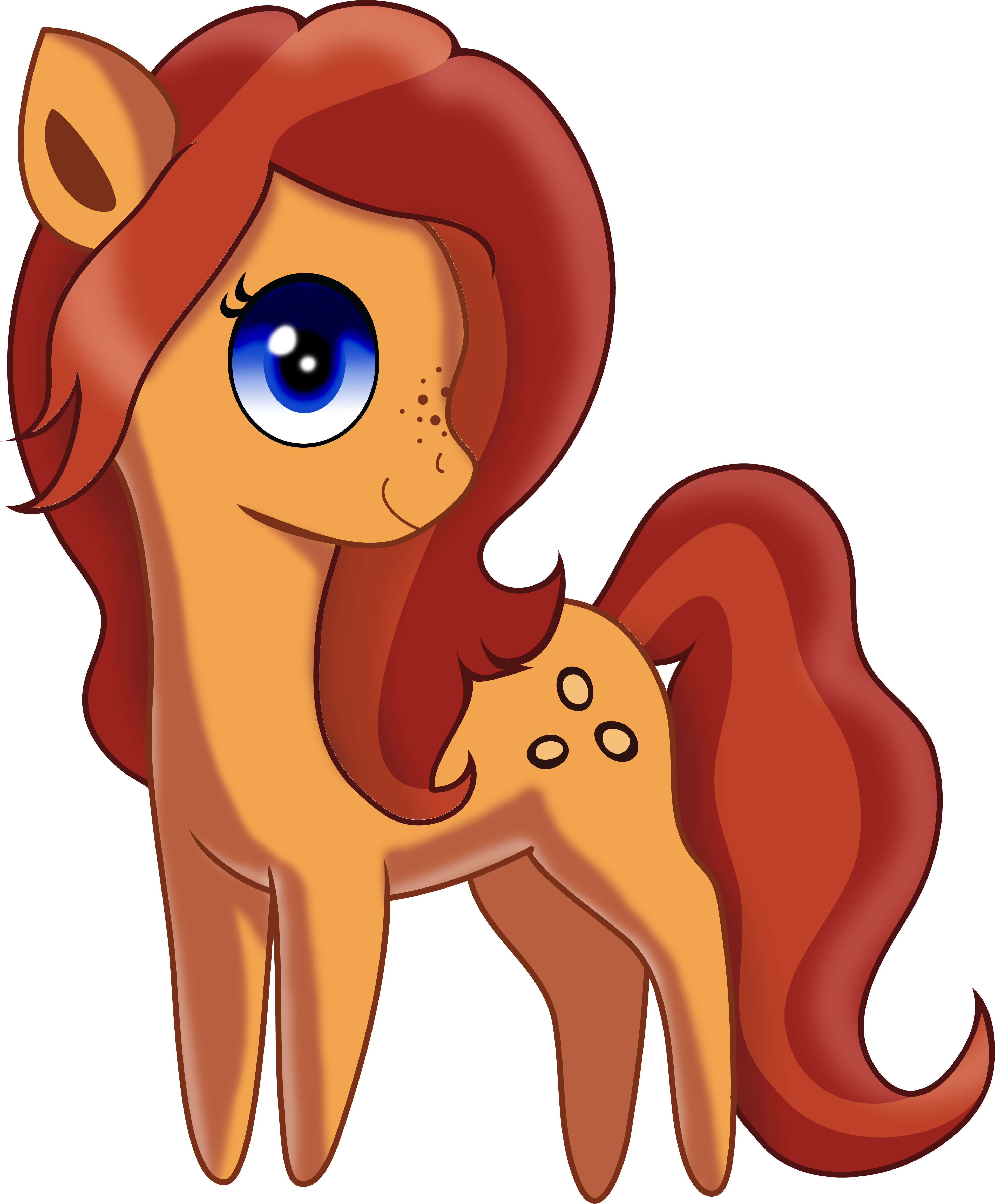 Trotcon Has Peanut Bucker - Cute Chibi Horse (3833x4637)