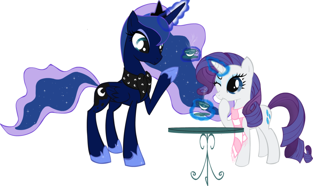 Rarity Pony Princess Luna Mammal Purple Vertebrate - My Little Pony Princess Luna And Rarity (1024x607)