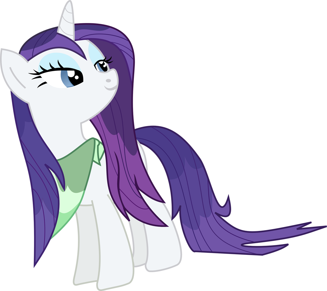 Pony Rarity Violet Fictional Character Purple Mammal - Cartoon (1094x974)