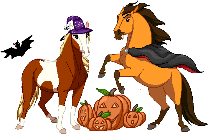 Happy Halloween From Spirit And Rain By Scutterland - Spirit Stallion Of The Cimarron Halloween (776x499)