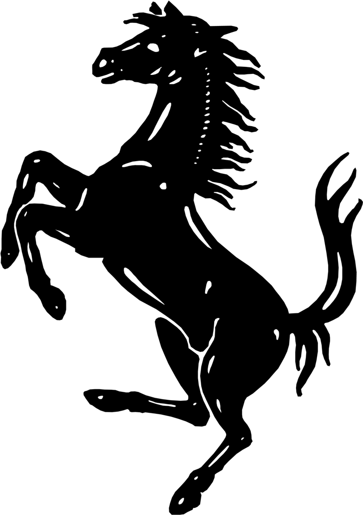 Ferrari Horse Logo - Ferrari Logo Black And White (1920x1080)