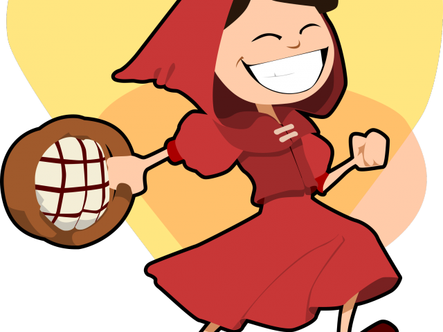Red Riding Hood Clipart Cheerful Person - Red Riding Hood Clipart (640x480)