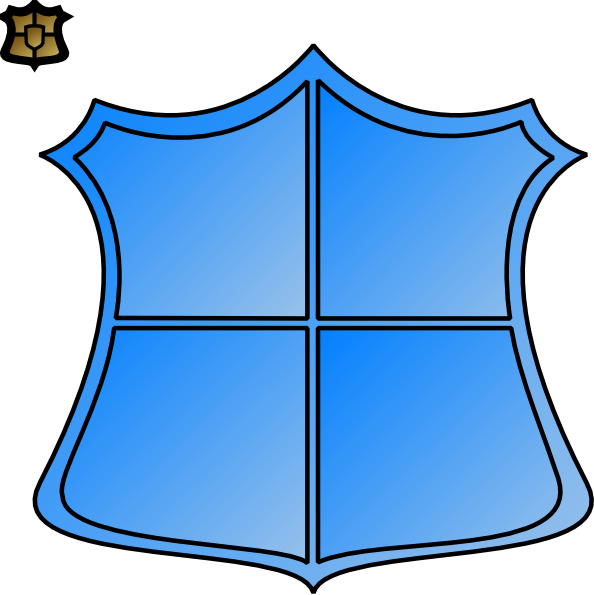 Blue Shield Clip Art At Clker - Clip Art (594x595)