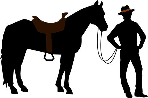 Bandy Legged Bow Legged Cowboy Horse Cowbo - Cowboy Png (514x340)