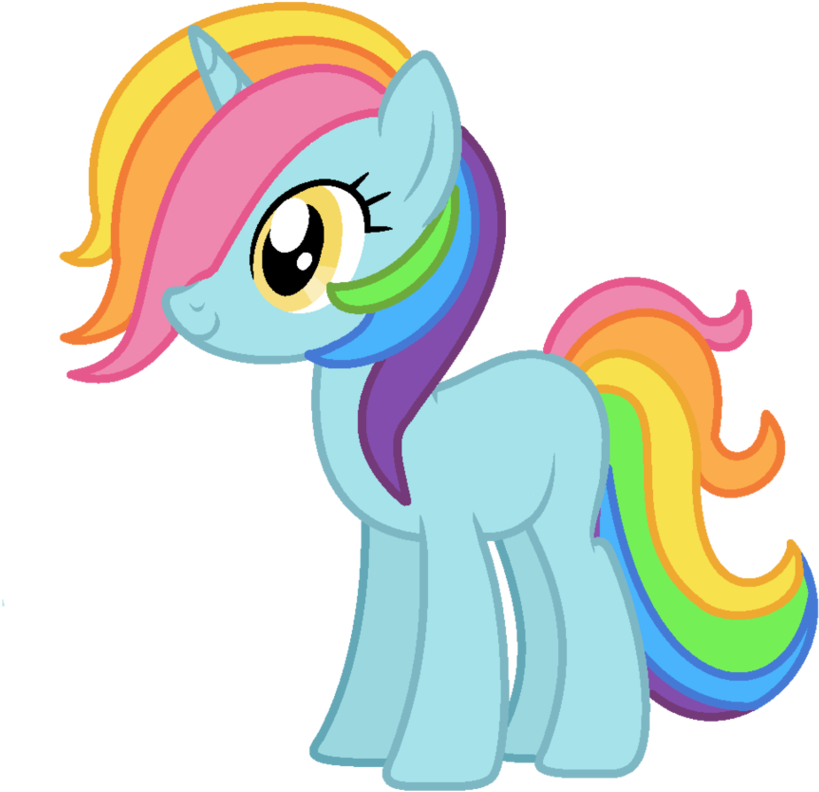 Mlp Rainbow Pony Adopt By Green Night Studios - Rainbow (907x880)