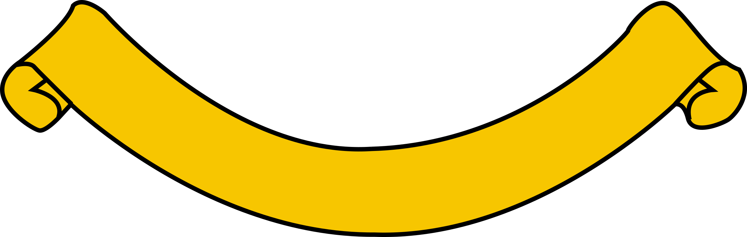 Banner 54 - Yellow Banner Clipart (2400x763)