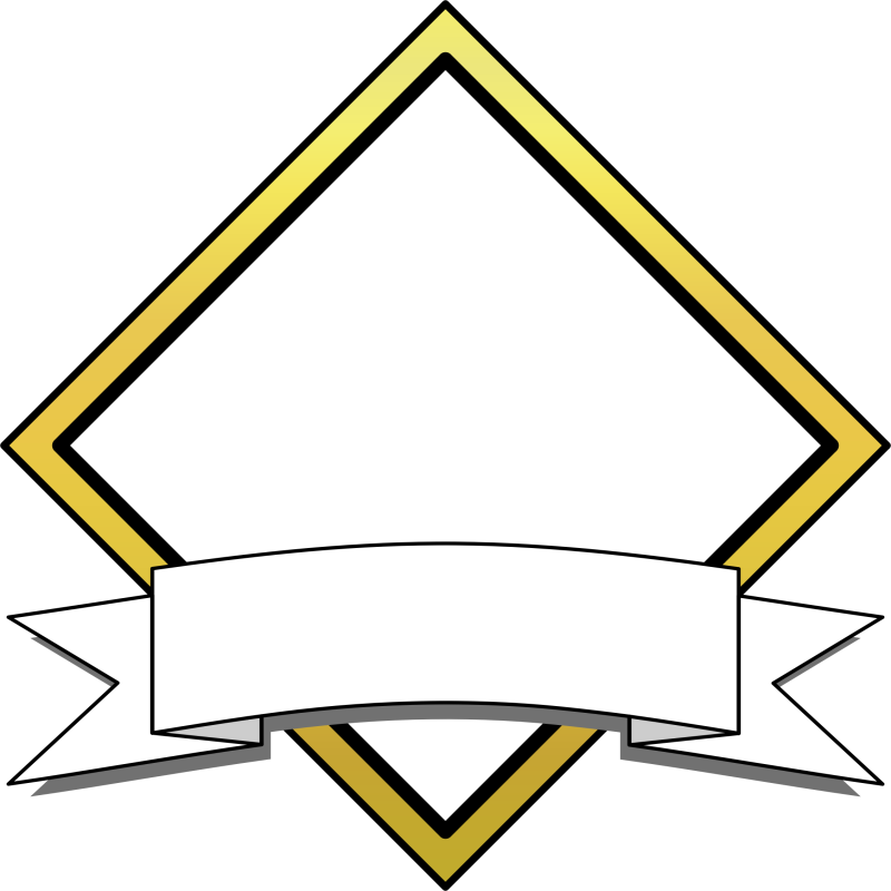 Pin Yellow Banner Clipart - Emblemas Em Branco Png (800x800)