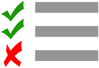 Checklist Test Check Cross Correct Right W - Check List (485x340)