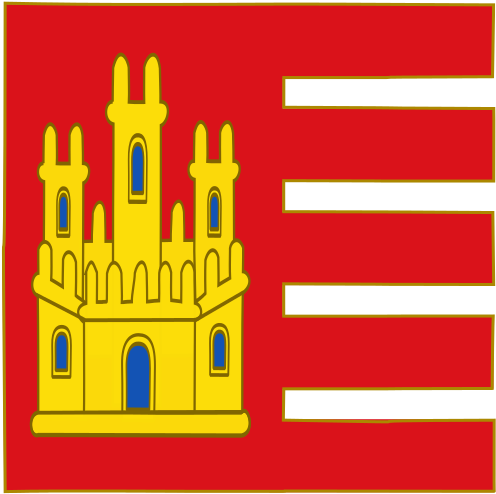 Royal Banner Of The Kingdom Of Castile - Bandeira Do Reino De Castela (506x502)