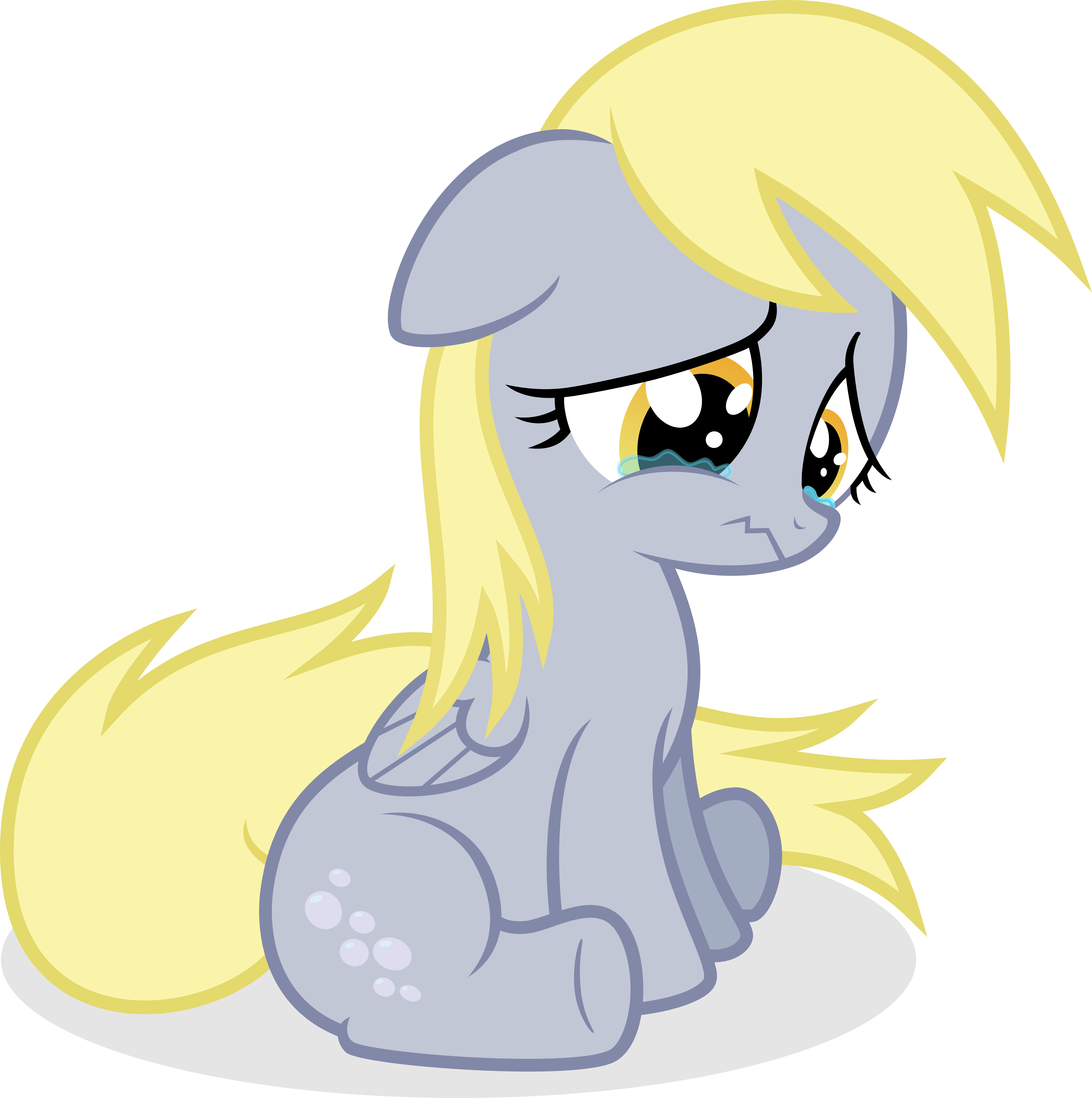 Derpy Hooves Rarity Pinkie Pie Rainbow Dash Black Cartoon - Sad Derpy Hooves (6193x6229)